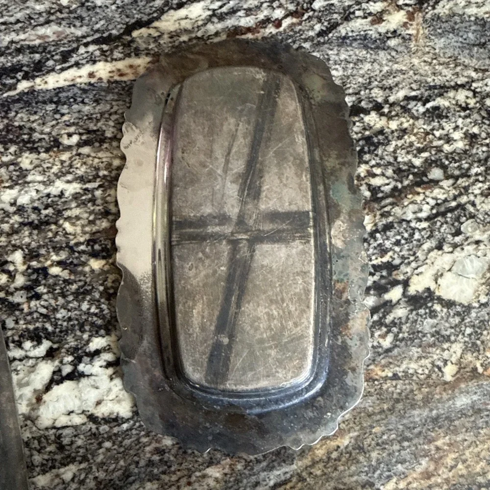 Vintage Silver Plate Lidded Butter Dish With Glass Butter Insert